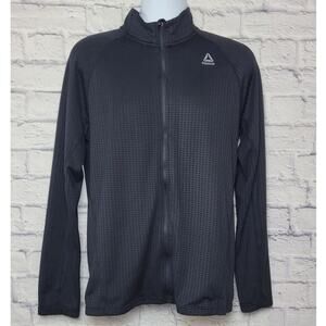 Reebok Lightweight Full Zip Mens Size Medium Black